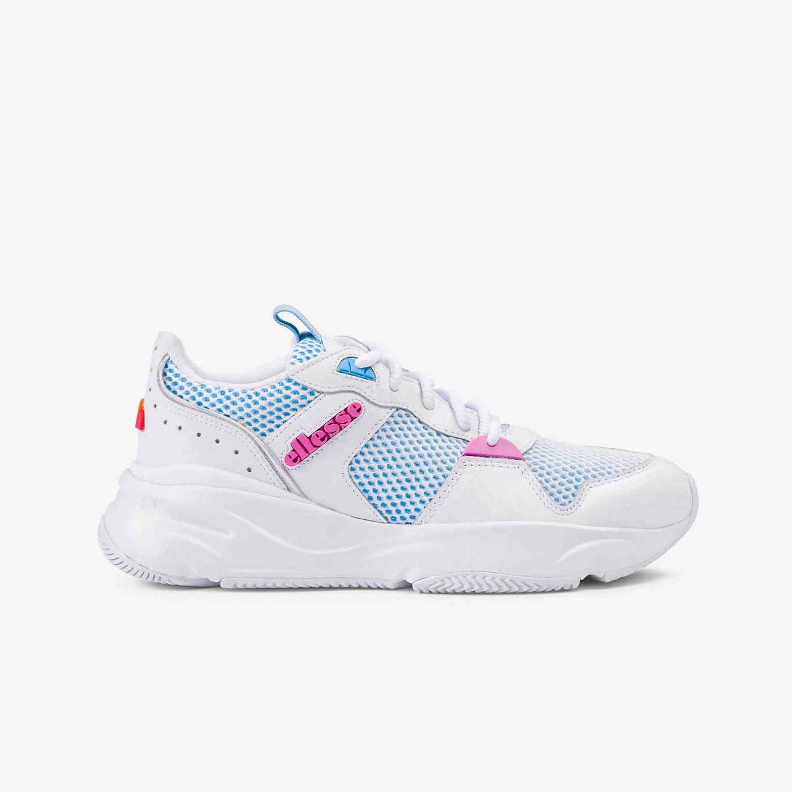 Zapatillas Aspio piel blanco/azul