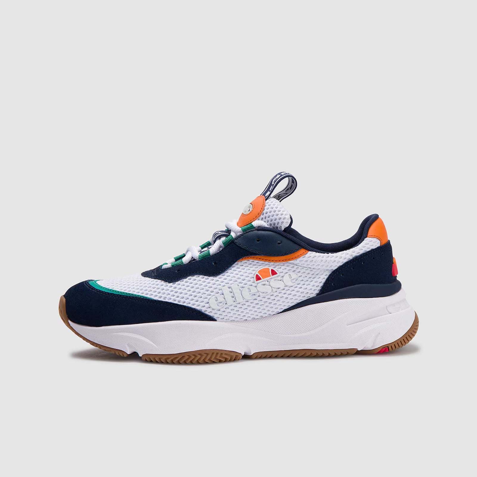 Zapatillas Massello blanco/azul oscuro/naranja