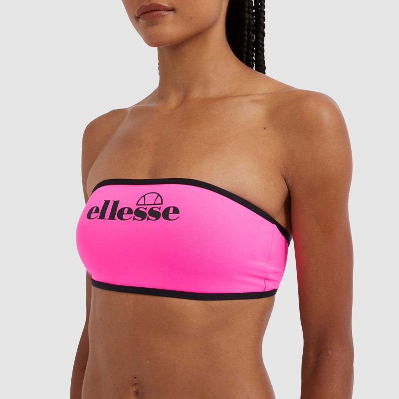 Top bikini bandeau Blu