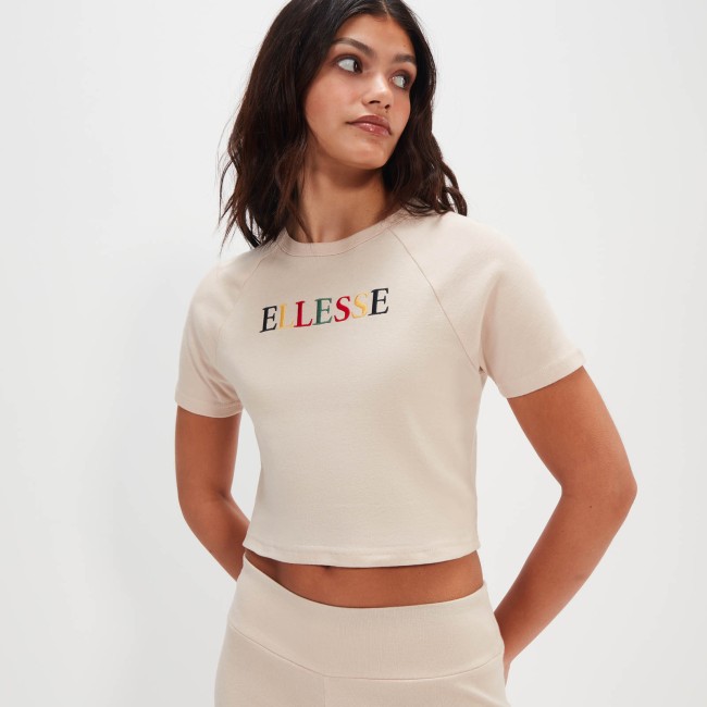 Camiseta crop Lyndsay - Beige