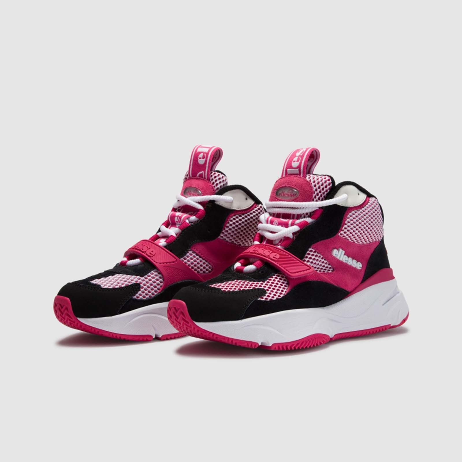Zapatillas Aurano ante negro/rosa/blanco